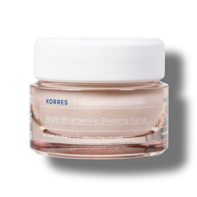 KORRES - Apotherapy Wild Rose Night Brightening Sleeping Κρέμα Προσώπου Νυκτός για Ενυδάτωση & Αντιγήρανση με Υαλουρονικό Οξύ & Βιταμίνη C 40ml