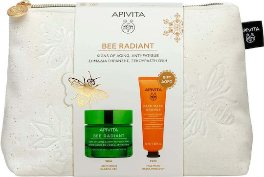APIVITA - Promo Bee Radiant Signs of Aging & Anti-Fatigue Κρέμα Ελαφριάς Υφής 50ml & Δώρο Face Mask Orange 50ml