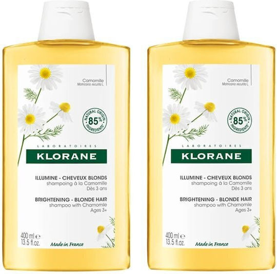 KLORANE - Promo Camomille Shampoo Σαμπουάν για Ξανθιές Ανταύγιες με Χαμομήλι, 2x400ml