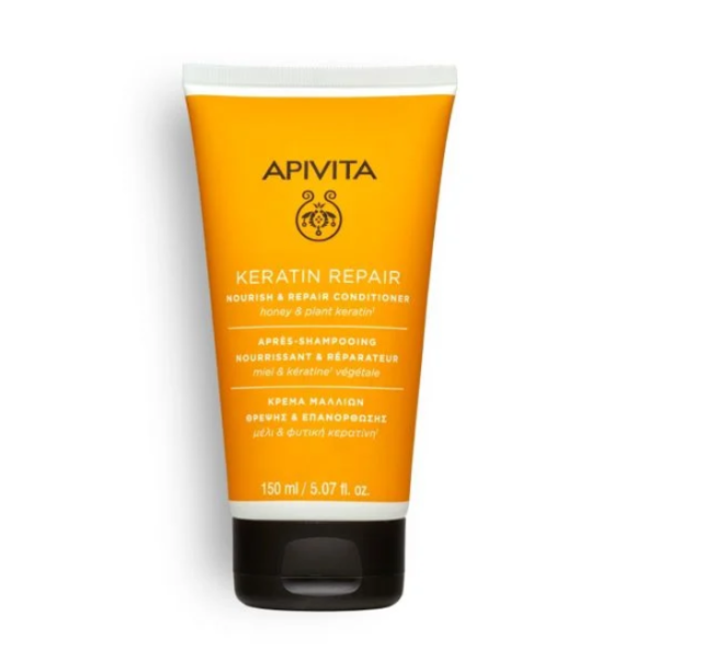 APIVITA - Keratin Repair Κρέμα Θρέψης & Επανόρθωσης για Ξηρά-Ταλαιπωρημένα Μαλλιά 150ml