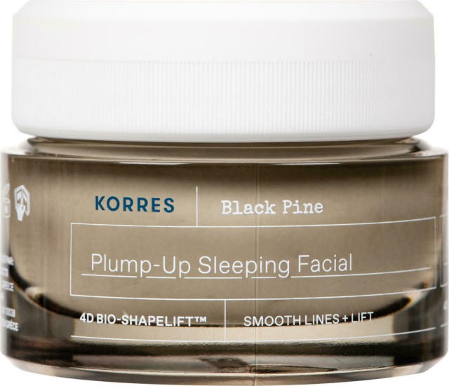 KORRES -  Μαύρη Πεύκη 4D Κρέμα Προσώπου Νυκτός για Αντιγήρανση, Ανάπλαση & Ατέλειες 40ml
