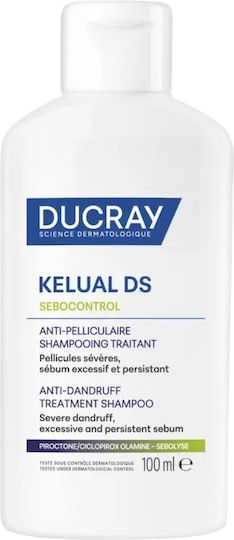 DUCRAY - Kelual DS Sebocontrol Anti-dandruff Treatment Shampoo Σαμπουάν κατά της Πιτυρίδας και Περίσσειας Σμήγματος 100ml