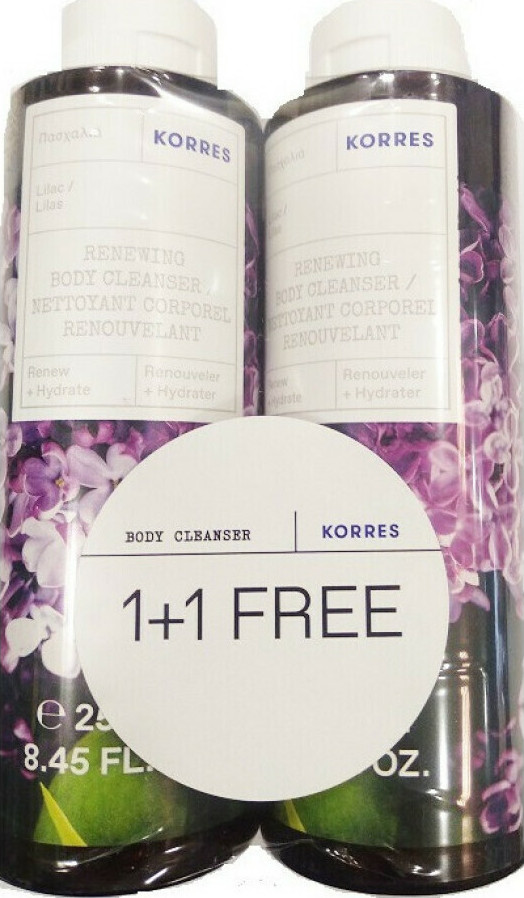 KORRES - Renewing Showergel Lilac Αφρόλουτρο Πασχαλιά 2x250ml