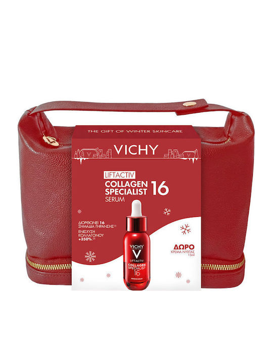 VICHY - Promo Liftactiv Collagen Specialist 16 Bonding Serum 30ml & Δώρο Collagen Specialist 16 Κρέμα Νύκτός 15ml & Νεσεσέρ