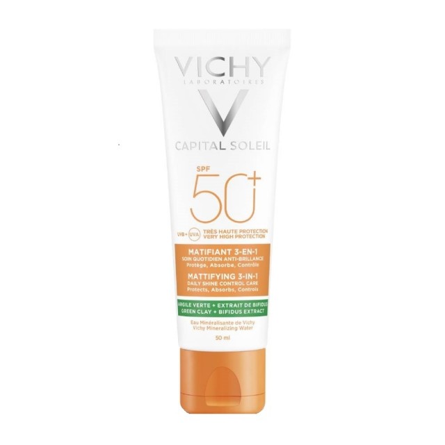 VICHY - Capital Soleil Mattifying SPF50+ Αντηλιακή Κρέμα Προσώπου Κατά Της Λιπαρότητας 50ml