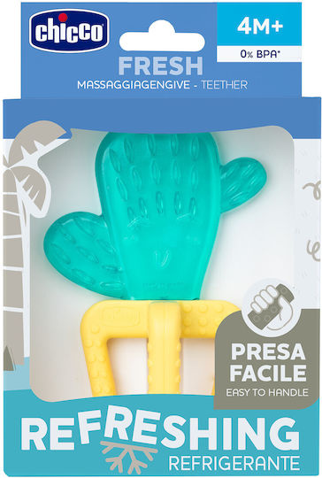 CHICCO - Fresh Teether, Δροσιστικός Κρίκος Οδοντοφυίας 4Μ+, Cactus - 1τμχ