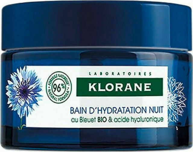 KLORANE - Water Sleeping Mask Cornflower Water Serum with Organic Cornflower Απαλή Ενυδατική Κρέμα Νύχτας, 50ml