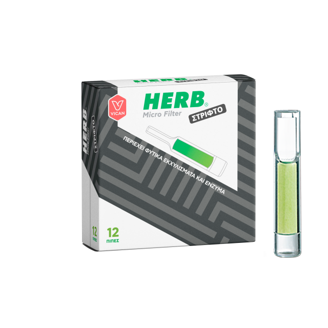 HERB - Micro Filter πίπες για στριφτό τσιγάρο 12τμχ