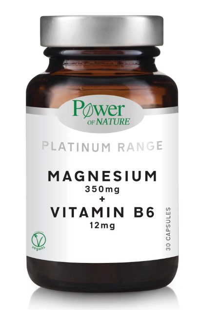 POWER HEALTH - Platinum Range Magnesium 350 mg + Vitamin B6 12 mg 30 φυτικές κάψουλες