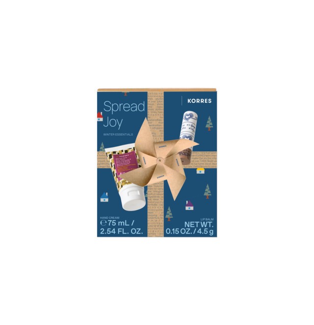 KORRES - Promo Spread Joy Winter Essentials Hand Cream Θρεπτική Κρέμα Χεριών 75ml & Lip Balm Βούτυρο Κακάο 4.5gr