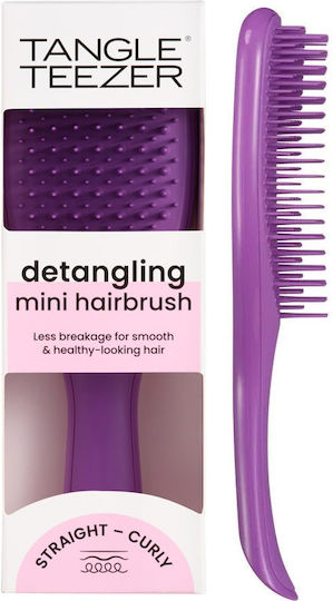 TANGLE TEEZER - The Ultimate Detangler Straight - Curly Βούρτσα Μαλλιών για Ξεμπέρδεμα για Ίσια- Σγουρά Μαλλιά Μωβ 1τμχ
