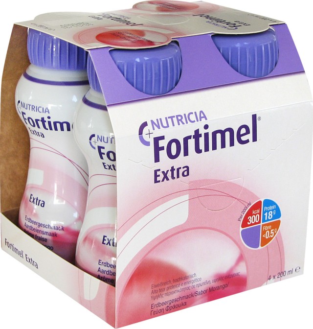 NUTRICIA - Fortimel Extra Με Γεύση Φράουλα 4x200ml