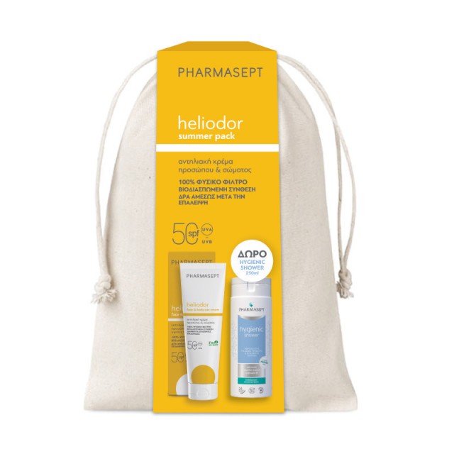 PHARMASEPT - Promo Heliodor Αντηλιακό Προσώπου & Σώματος 150ml & Δώρο Hygienic Shower 250ml