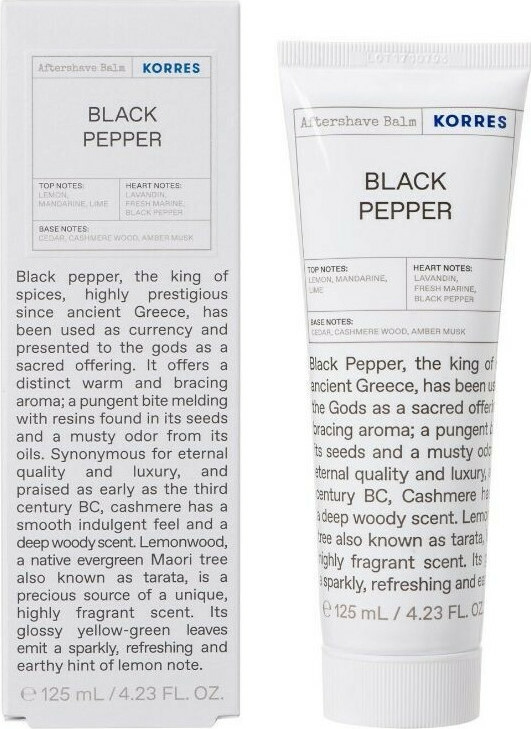 KORRES - Black Pepper Aftershave Ενυδατικό Γαλάκτωμα Για Μετά Το Ξύρισμα, 125ml