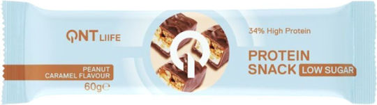 QNT - Protein Snack Μπάρα με 34% Πρωτεΐνη & Γεύση Peanut Caramel 60gr
