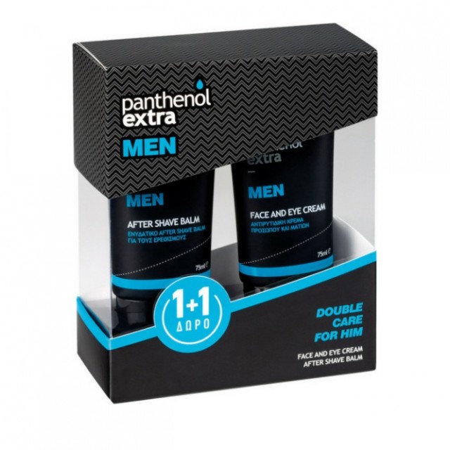 PANTHENOL EXTRA - Promo Men Face & Eye Cream Αντιρυτιδική Προσώπου & Ματιών 75ml & Δώρο After Shave Balm 75ml