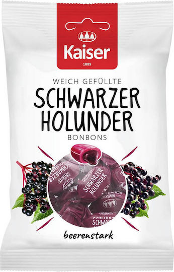 KAISER - Schwarzer Holunder Καραμέλες για τον Βήχα με Μαύρο Σαμπούκο 90gr