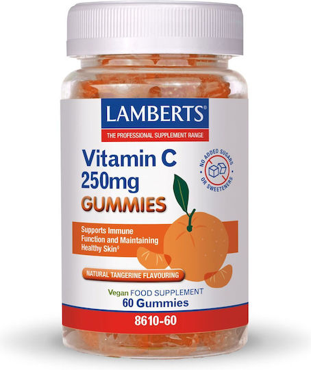 LAMBERTS - Vitamin C 250mg Gummies Συμπλήρωμα με Βιταμίνη C για το Ανοσοποιητικό 60 Ζελεδάκια