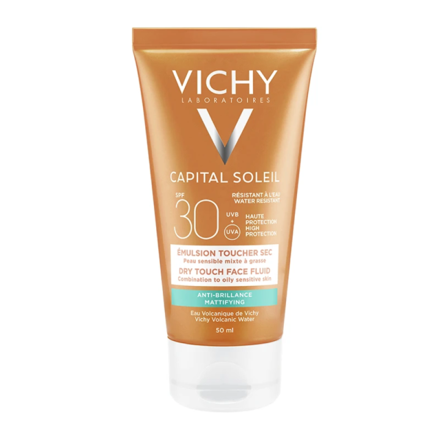 VICHY - Capital Soleil Mattifying Face Dry Touch SPF30 Αντηλιακή Κρέμα Προσώπου Για Ματ Αποτέλεσμα 50ml