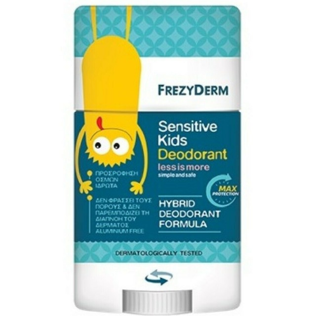 FREZYDERM - Kids Sensitive Deodorant Max Protection Παιδικό Αποσμητικό Στικ, 40ml