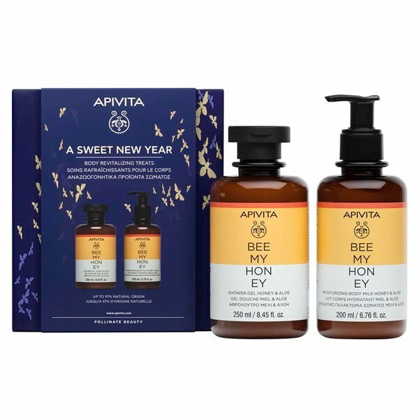 APIVITA - Promo A Sweet New Year Βee Μy Honey Αφρόλουτρο Μέλι & Αλόη, 250ml & Ενυδατικό Γαλάκτωμα Σώματος Μέλι & Αλόη 200ml