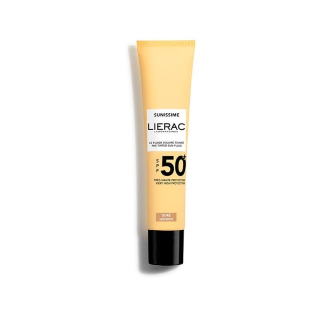 LIERAC - Sunissime Tinted Sun Fluid  SPF50+, Λεπτόρρευστο Βελούδινο Αντηλιακό με Χρώμα 40ml