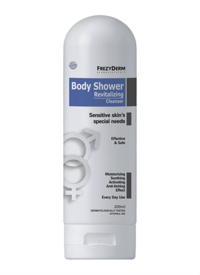 FREZYDERM - Body Shower Revitalizing Cleanser Απαλό Καθαριστικό Σώματος Για Ευαίσθητη Επιδερμίδα 200ml