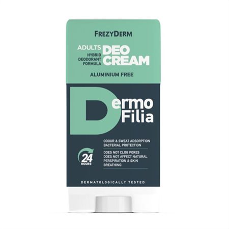FREZYDERM - Dermofilia Adults Deo Cream Αποσμητικό 24h σε Κρέμα Χωρίς Αλουμίνιο για Εφήβους και Ενήλικες 40ml
