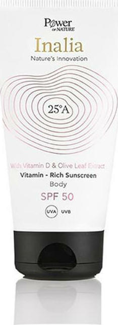 POWER HEALTH - Inalia Vitamin Rich Sunscreen Cream Body SPF50 Αντηλιακή Κρέμα Σώματος 150ml