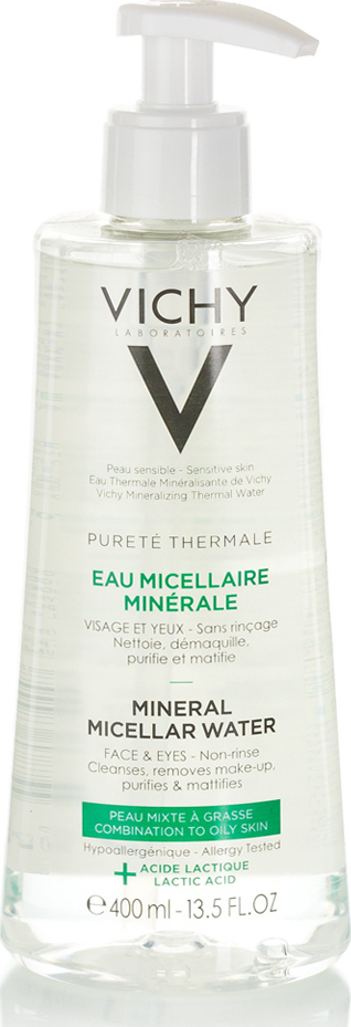 VICHY - Purete Thermale Mineral Micellar Water Νερό Καθαρισμού Προσώπου Για Μικτές - Λιπαρές Επιδερμίδες 400ml