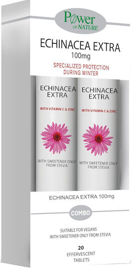 POWER HEALTH - Echinacea Extra με Stevia 20 Αναβράζοντα Δισκία & Δώρο Echinacea Extra με Stevia 20 Αναβράζοντα Δισκία