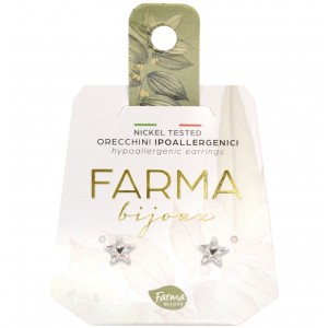 FARMA BIJOUX - Υποαλλεργικά Σκουλαρίκια Κρύσταλλα Αστέρια 5mm (BE40C01)  1 Ζευγάρι