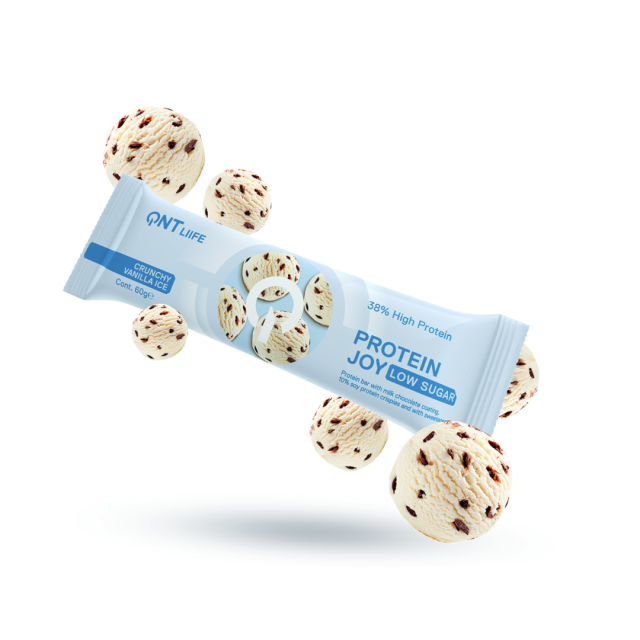 QNT - 38% Protein Joy Bar Vanilla Crisp Flavour - Πρωτεϊνική Μπάρα με 38% Πρωτεΐνη και γεύση Βανίλια 60gr