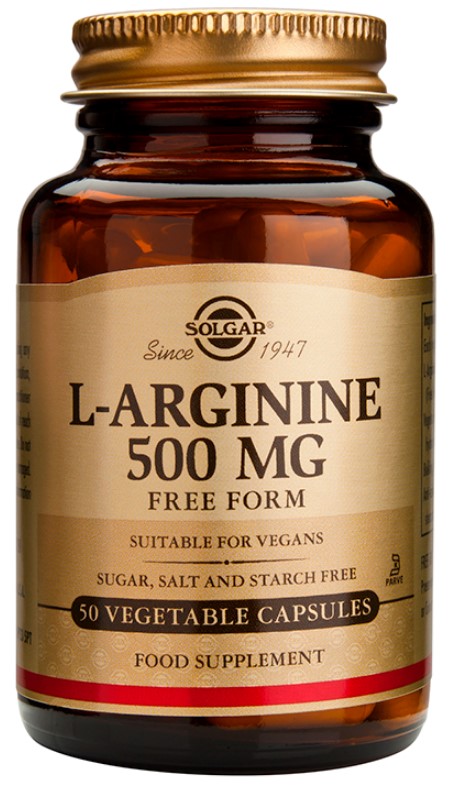 SOLGAR - L-Arginine 500mg 50 Φυτικές Κάψουλες