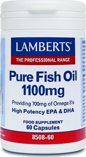 LAMBERTS - Pure Fish Oil 1100MG  Ωμέγα 3, 60 caps