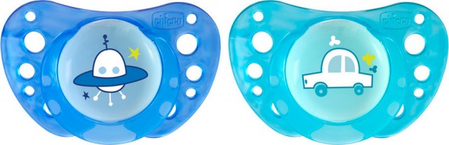 CHICCO - Physio Air Πιπίλα Σιλικόνης 16-36m+ Σιέλ 2τμχ