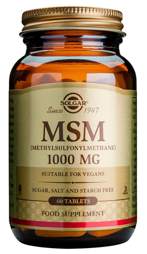 SOLGAR - Msm 1000mg Συμπλήρωμα Διατροφής 60 Ταμπλέτες