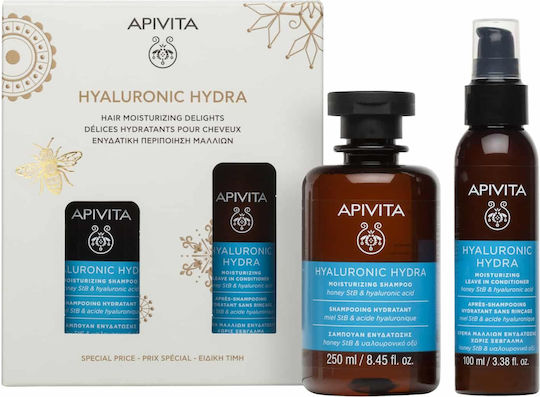 APIVITA - Promo Hyaluronic Hydra Hair Moisturizing Delights Shampoo 250ml & Leave-In Conditioner 100ml