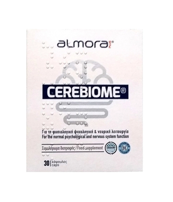 ALMORA PLUS - Cerebiome Συμπλήρωμα Διατροφής για τη Φυσιολογική Ψυχολογική και Νευρική Λειτουργία 30 Κάψουλες