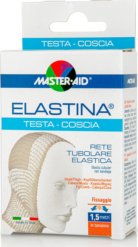 MASTER AID - Elastina Ελαστικός Σωληνοειδής Δικτυωτός Επίδεσμος για Κεφάλι & Μηρό 1,5m, 1τμχ