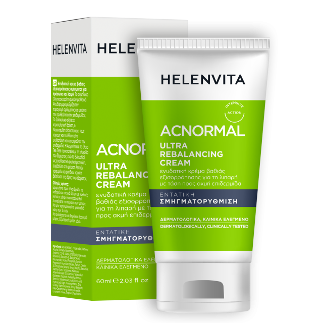 HELENVITA - ACNormal Ultra Rebalancing Cream - Ενυδατική Κρέμα Εξισορρόπησης για τη Λιπαρή με Τάση προς ακμή Επιδερμίδα 60ml