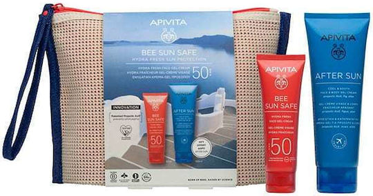 APIVITA - Promo Bee Sun Safe Hydra Fresh Face Gel-Cream - Ενυδατική Κρέμα-Gel Προσώπου SPF50 50ml & Δώρο After Sun Face & Body Gel-Cream 100ml & Νεσεσέρ