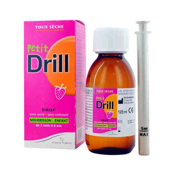 PETIT DRILL - Παιδικό Σιρόπι Για Τον Ξηρό Βήχα, Με Γεύση Φράουλα, 125ml