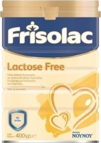 FRISOLAC - Lactose Free Γάλα Ειδικής Διατροφής Ελεύθερο Λακτόζης, από τη Γέννηση, 400 gr