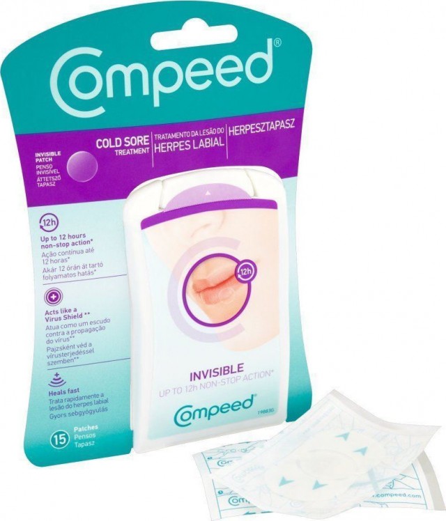 COMPEED - Blisters Invisible Επιθέματα για την Αντιμετώπιση του Επιχείλιου Έρπητα 15τμχ