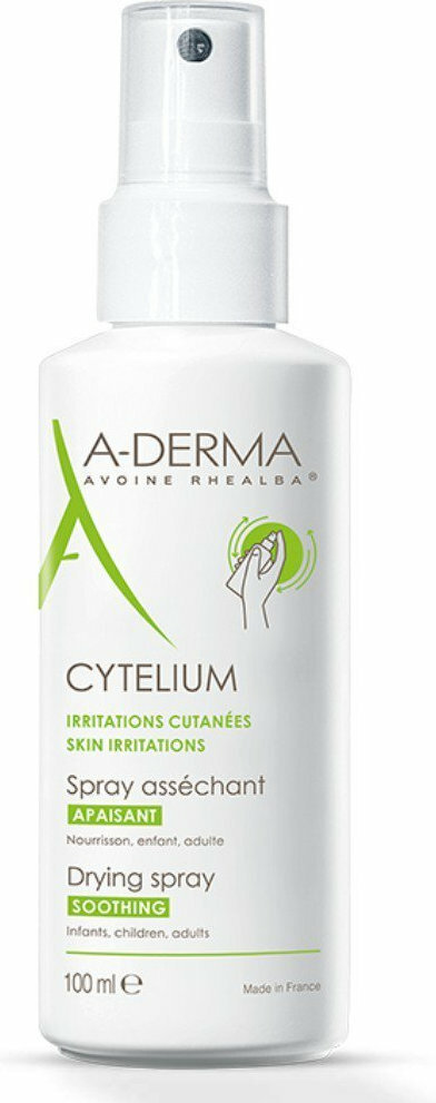 A-DERMA - Cytelium Spray Assechant Καταπραϋντικό Σπρέι κατά της Ερυθρότητας του Ερεθισμένου Δέρματος, 100ml