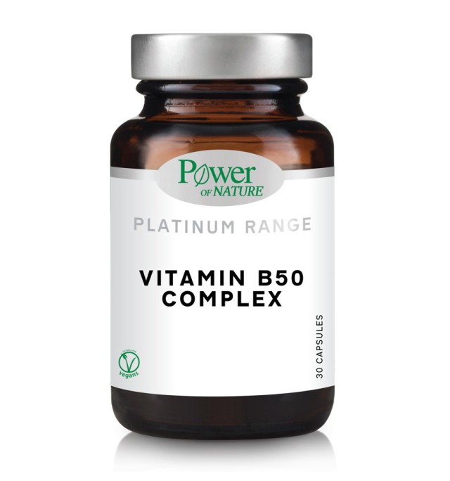 POWER HEALTH - Platinum Range Vitamin B50 Complex Συμπλήρωμα Για Την Μνήμη - Μαλλιά 30 κάψουλες