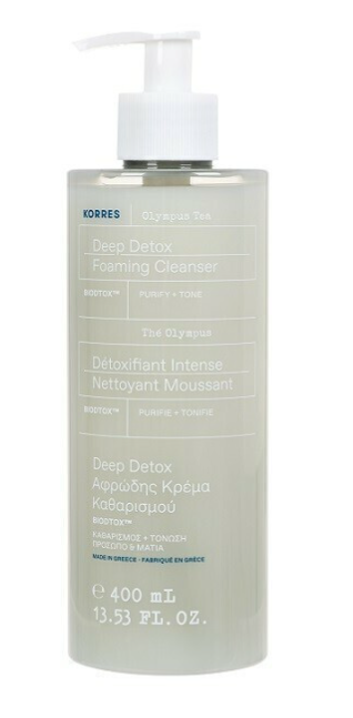 KORRES - Olympus Tea Τσάι Του Ολύμπου Deep Detox Foaming Cleanser Αφρώδης Κρέμα Καθαρισμού 400ml