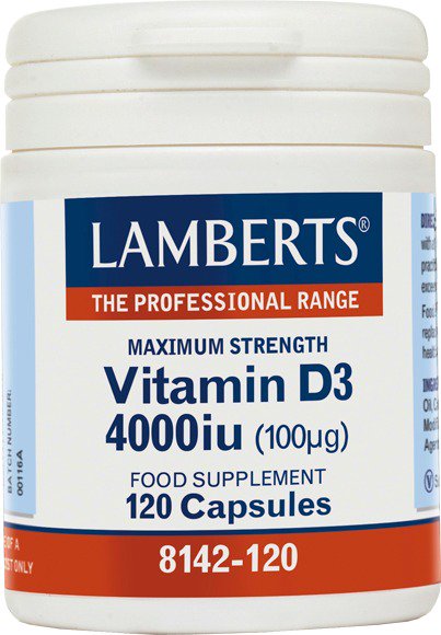 LAMBERTS - Vitamin D3 4000iu (100μg) 120caps