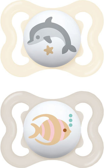 MAM - Ορθοδοντικές Πιπίλες Σιλικόνης Air για 2-6 μηνών 100SU Κρεμ 2τμχ